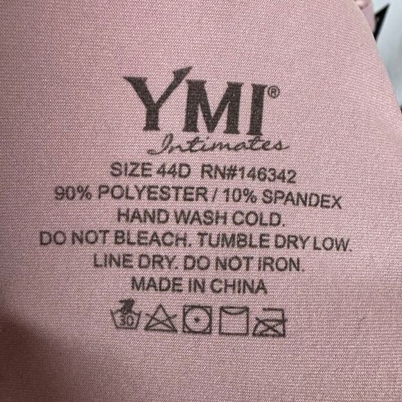 YMI Intimates 44D Pink Floral Wireless Lounge Bra Plus Size NWT - Picture 6 of 8